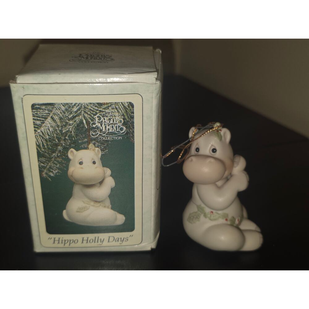 Precious Moments Hippo Holly Days Christmas Ornament Enesco‎ 520403